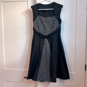 BNWOT Rockabilly Black and White Polka Dot Dress